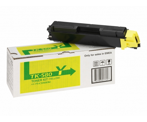 Kyocera tk-580y toner 1 pieza Original Amarillo