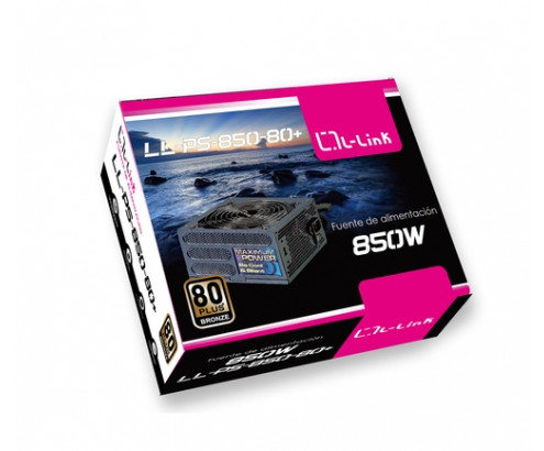 L-Link LL-PS-850-80+ unidad de fuente de alimentación 850 W 20+4 pin ATX ATX Negro