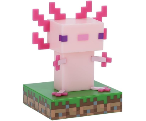 Lámpara Icons Minecraft Ajolote 12 cm con Luz Decorativa