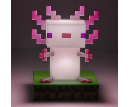 Lámpara Icons Minecraft Ajolote 12 cm con Luz Decorativa