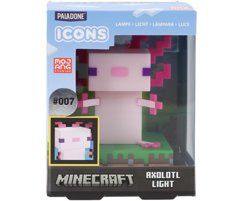Lámpara Icons Minecraft Ajolote 12 cm con Luz Decorativa