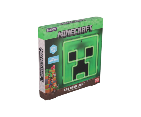 Lámpara LED Neón Minecraft Creeper para Pared 25 cm USB