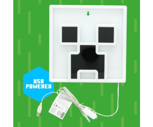 Lámpara LED Neón Minecraft Creeper para Pared 25 cm USB