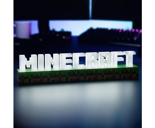 Lámpara Logo Minecraft Paladone con Luz Decorativa para Escritorio o Gaming