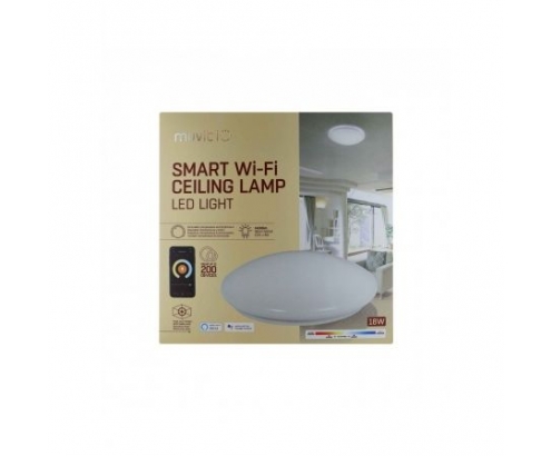 LAMPARA DE TECHO MUVIT IOT WIFI 18W 1400LUM COMPATIBLE CON ASISTENTE DE VOZ BLANCO MIOCLA001