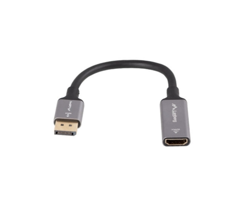 Lanberg AD-DP-HD-02 adaptador de cable de vídeo 0,2 m DisplayPort HDMI Plata