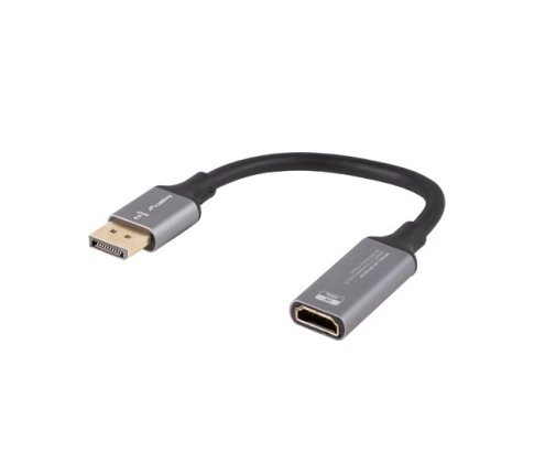 Lanberg AD-DP-HD-04 adaptador de cable de vídeo 0,2 m DisplayPort HDMI Plata, Negro