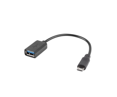 Lanberg AD-OTG-UM-01 cable USB USB 2.0 0,15 m Micro-USB A USB A Negro