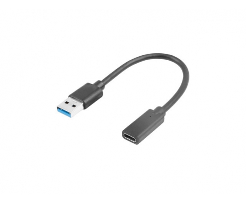 Lanberg AD-UC-UA-03 cable USB 0,15 m USB 3.2 Gen 1 (3.1 Gen 1) USB type A USB Tipo C Negro