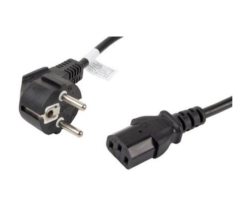 Lanberg CA-C13C-11CC-0018-BK Cable de alimentación Negro 1,8 m C13 acoplador CEE7/7