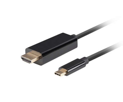 Lanberg CA-CMHD-10CU-0005-BK adaptador de cable de vÍ­deo 0,5 m USB Tipo C HDMI Negro