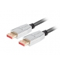 Lanberg CA-DPDP-20CU-0018-BK cable DisplayPort 1,8 m Negro, Plata
