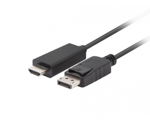 Lanberg CA-DPHD-11CC-0010-BK cambiador de género para cable DisplayPort HDMI Negro