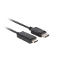 Lanberg CA-DPHD-11CC-0030-BK cambiador de género para cable DisplayPort HDMI Negro