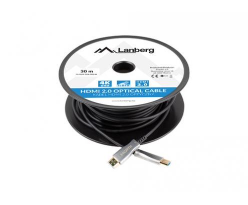 Lanberg CA-HDMI-20FB-0300-BK cable HDMI 30 m HDMI tipo A (Estándar) Negro