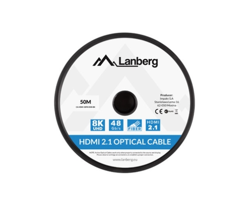 Lanberg CA-HDMI-30FB-0500-BK cable HDMI 50 m HDMI tipo A (Estándar) Negro