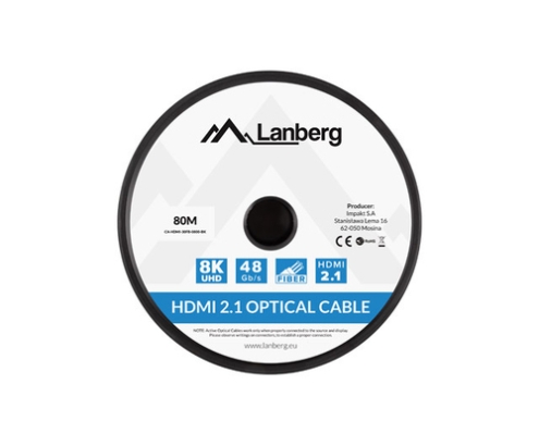 Lanberg CA-HDMI-30FB-0800-BK cable HDMI 80 m HDMI tipo A (Estándar) Negro