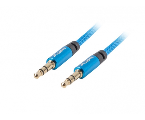 Lanberg CA-MJMJ-10CU-0030-BL cable de audio 3 m 3,5mm Azul