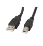 Lanberg CA-USBA-11CC-0010-BK cable USB USB 2.0 1 m USB B Negro