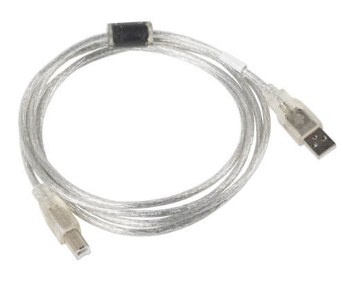 Lanberg CA-USBA-12CC-0018-TR cable USB 1,8 m USB 2.0 USB B Transparente