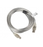 Lanberg CA-USBA-12CC-0050-TR Cable usb 2.0 tipo-a macho a usb tipo-b macho 5m transparente 