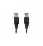 Lanberg CA-USBA-20CU-0010-BK cable USB 1 m USB 2.0 Negro