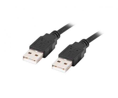 Lanberg CA-USBA-20CU-0010-BK cable USB 1 m USB 2.0 Negro