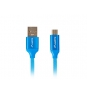 Lanberg CA-USBM-20CU-0010-BL cable USB 1 m USB 2.0 Micro-USB A USB A Azul