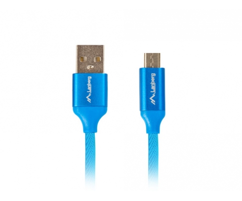 Lanberg CA-USBM-20CU-0010-BL cable USB 1 m USB 2.0 Micro-USB A USB A Azul