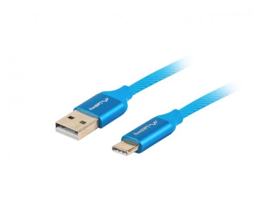 Lanberg CA-USBO-22CU-0010-BL Cable usb 2.0 tipo c macho a usb 2.0 tipo a macho 1m azul 
