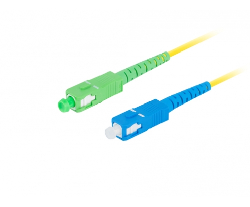 Lanberg FO-SASU-SS21-0030-YE cable de fibra optica 3 m SC/APC SC/UPC G.657.A1 Amarillo