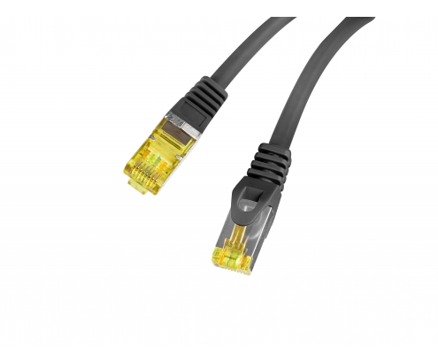Lanberg PCF6A-10CU-0025-BK cable de red Negro 0,25 m Cat6a S/FTP (S-STP)