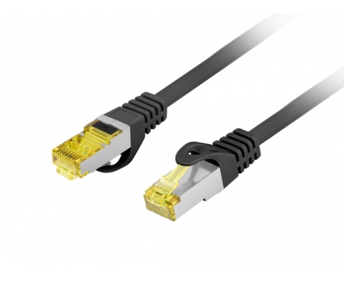 Lanberg PCF6A-10CU-0025-BK cable de red Negro 0,25 m Cat6a S/FTP (S-STP)
