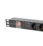 Lanberg PDU-05F-0200-BK unidad de distribución de energía (PDU) 5 salidas AC 1U Negro