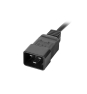 Lanberg PDU-08I-0200-C20-BK unidad de distribución de energía (PDU) 8 salidas AC 1U Negro