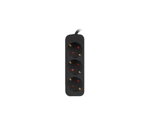 Lanberg PS0-03F-0150-BK base múltiple 1,5 m 3 salidas AC Interior Negro