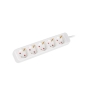 Lanberg PS0-05F-0300-W base múltiple 3 m 5 salidas AC Interior Blanco