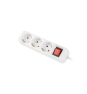 Lanberg PS1-03F-0150-W base múltiple 1,5 m 3 salidas AC Interior Blanco