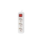 Lanberg PS1-03F-0150-W base múltiple 1,5 m 3 salidas AC Interior Blanco