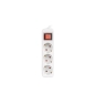 Lanberg PS1-03F-0150-W base múltiple 1,5 m 3 salidas AC Interior Blanco