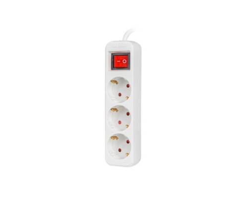 Lanberg PS1-03F-0150-W base múltiple 1,5 m 3 salidas AC Interior Blanco