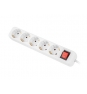 Lanberg PS1-05F-0150-W base múltiple 1,5 m 5 salidas AC Interior Blanco