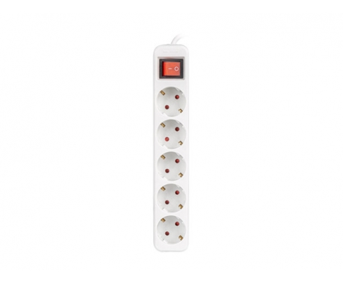 Lanberg PS1-05F-0150-W base múltiple 1,5 m 5 salidas AC Interior Blanco