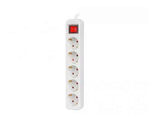 Lanberg PS1-05F-0150-W base múltiple 1,5 m 5 salidas AC Interior Blanco