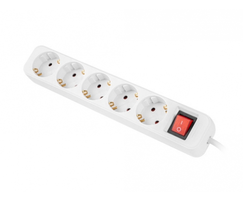 Lanberg PS1-05F-0150-W base múltiple 1,5 m 5 salidas AC Interior Blanco
