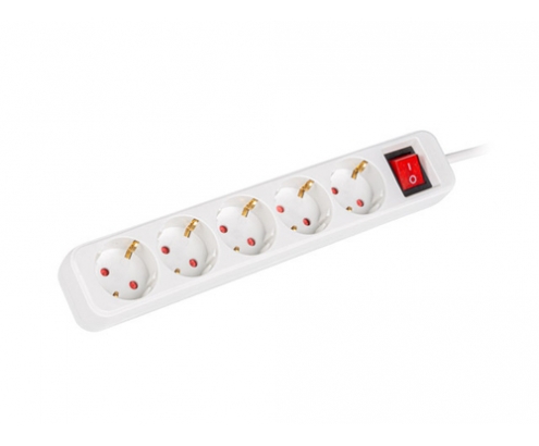 Lanberg PS1-05F-0150-W base múltiple 1,5 m 5 salidas AC Interior Blanco