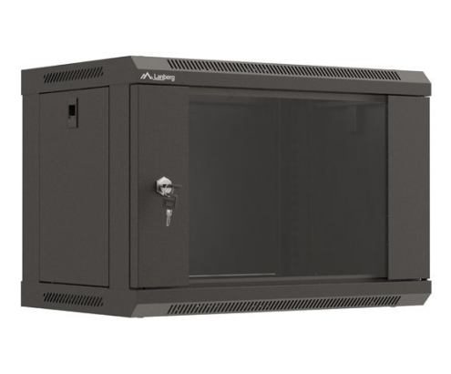Lanberg WF03-5306-10B armario rack 6U Bastidor de pared Negro