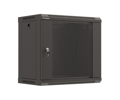 Lanberg WF03-5309-10B armario rack 9U Bastidor de pared Negro