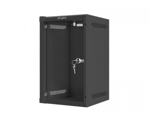 Lanberg WF10-2309-10B armario rack 9U Bastidor de pared Negro