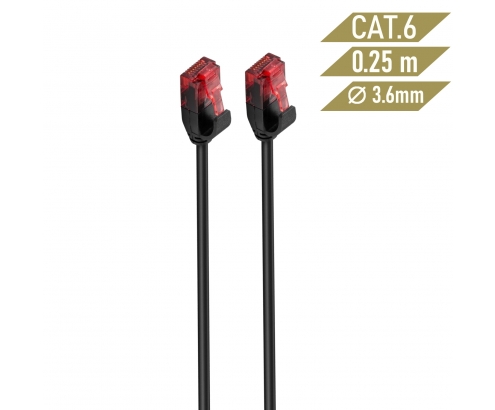 Latiguillo de red ewent Cat6 U/UTP 1m Negro IM1044